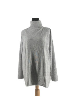 Contemporaine sweater Gray Knit crossover 
Tunic cashmere wool Size XS